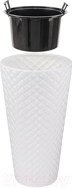 Изображение товара Кашпо Idea Ротанг М3407 (белый)