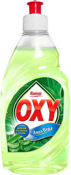 Изображение товара Средство для мытья посуды Romax Oxy Алое вера Бальзам (900мл)