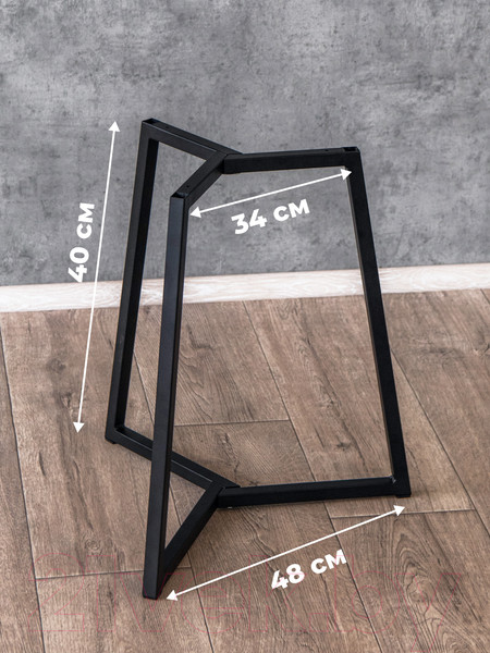 Изображение товара Подстолье Stal-Massiv d34xd48x40 / SMO-400D (черный)