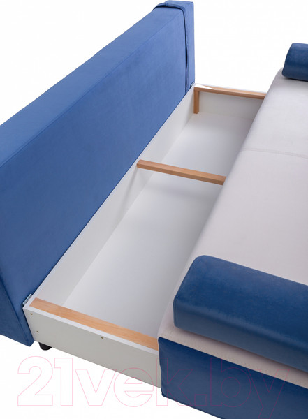 Изображение товара Диван KRONES Атлант мод.3 (велюр синий/кремовый серый)