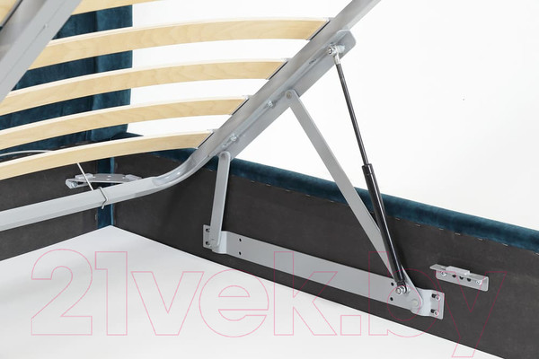 Изображение товара Двуспальная кровать KRONES Афина 160 (велюр темно-бирюзовый)