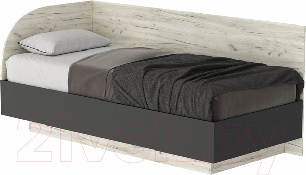Изображение товара Кровать-тахта Памир Соната КРС-900 (крафт белый/антрацит)