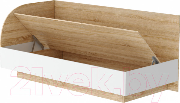 Изображение товара Кровать-тахта Памир Соната КРС-900 (дуб сонома/белый глянец)