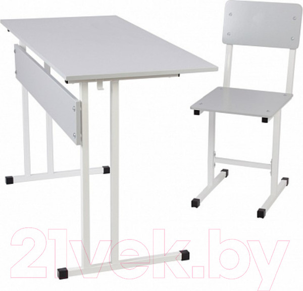 Изображение товара Стул детский Polini Kids City / 0002607.55 (S, белый/серый)