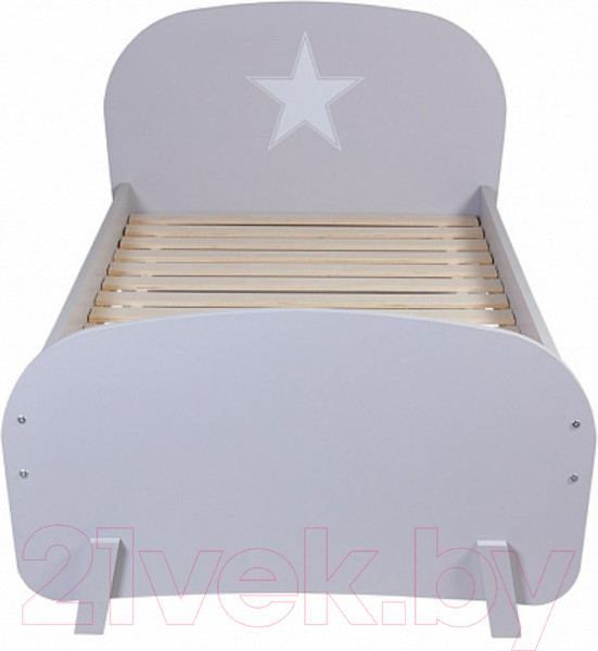 Изображение товара Односпальная кровать Polini Kids Mirum 1910 / 0002071.42 (серый)