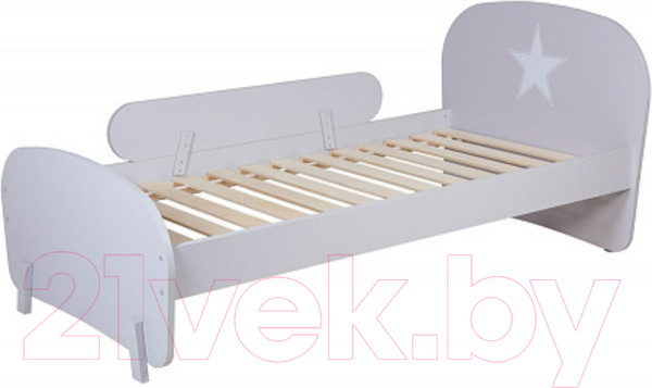 Изображение товара Односпальная кровать Polini Kids Mirum 1910 / 0002071.42 (серый)