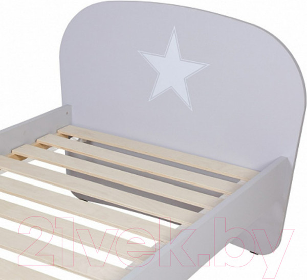 Изображение товара Односпальная кровать Polini Kids Mirum 1910 / 0002071.42 (серый)