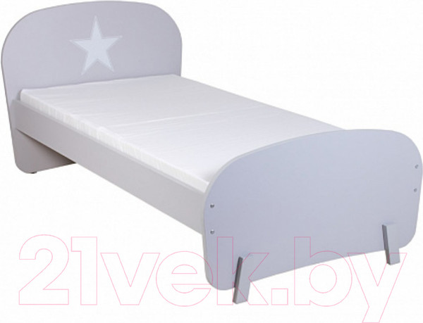 Изображение товара Односпальная кровать Polini Kids Mirum 1910 / 0002071.42 (серый)