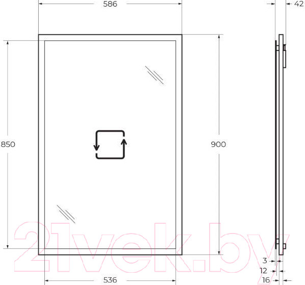 Изображение товара Зеркало Cezares Tiffany Led 45042