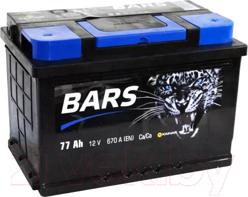 Изображение товара Автомобильный аккумулятор BARS 6СТ-77 Евро R / 077 271 07 0 R (77 А/ч)