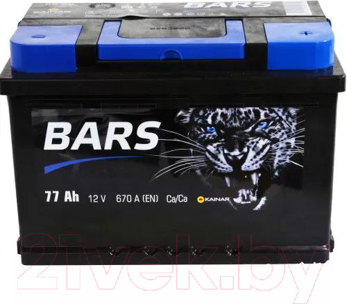Изображение товара Автомобильный аккумулятор BARS 6СТ-77 Евро R / 077 271 07 0 R (77 А/ч)