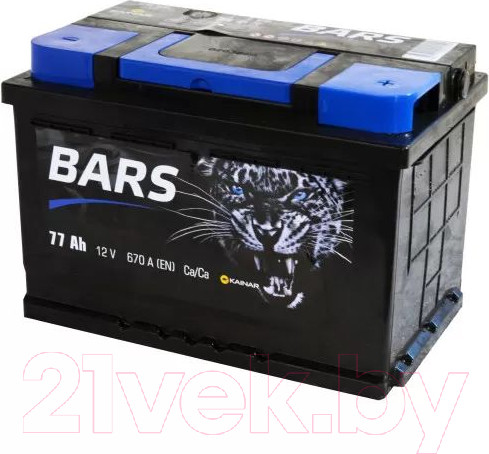 Изображение товара Автомобильный аккумулятор BARS 6СТ-77 Евро R / 077 271 07 0 R (77 А/ч)