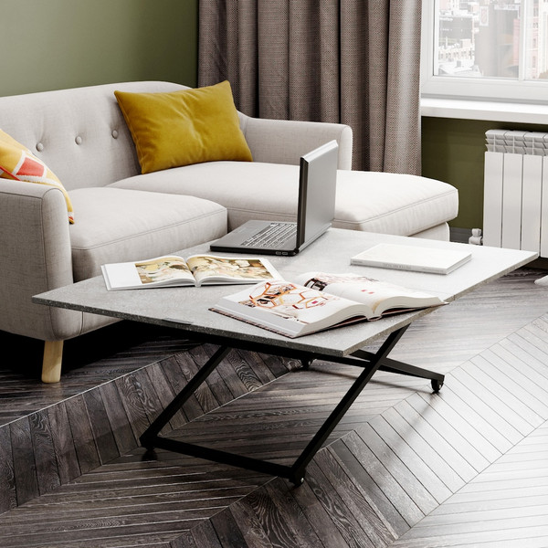 Изображение товара Стол-трансформер Мебелик Андрэ Loft (тераццо/черный)