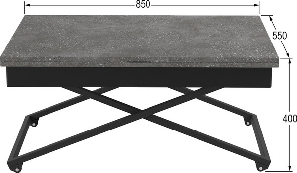 Изображение товара Стол-трансформер Мебелик Андрэ Loft (тераццо/черный)