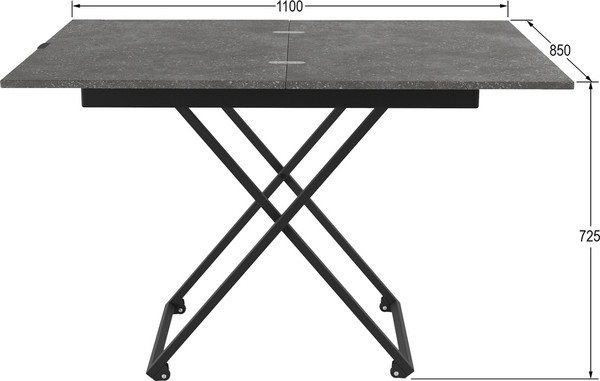 Изображение товара Стол-трансформер Мебелик Андрэ Loft (тераццо/черный)