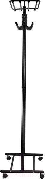 Изображение товара Стойка для одежды Мебелик М9 на колесах с крючками (черный)