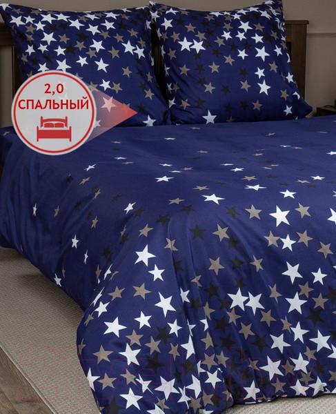 Изображение товара Комплект постельного белья Amore Mio Мако-сатин MilkyWay Микрофибра 2.0 / 93097 (синий)