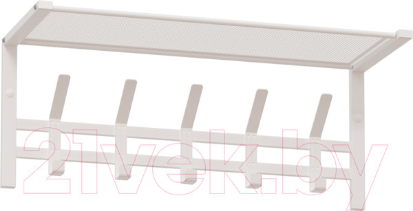 Изображение товара Вешалка для одежды ЗМИ Торонто 21 с полкой / ВСПТ21 (белый)