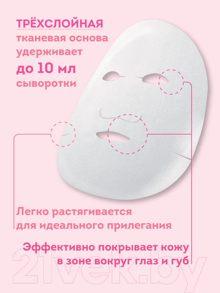 Изображение товара Набор масок для лица Lululun Face Mask Cherry Tohoku обновляющая и придающая сияние (7шт)