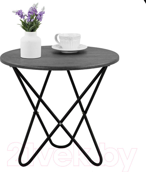 Изображение товара Журнальный столик Мебелик BeautyStyle 20 (серый бетон/черный)