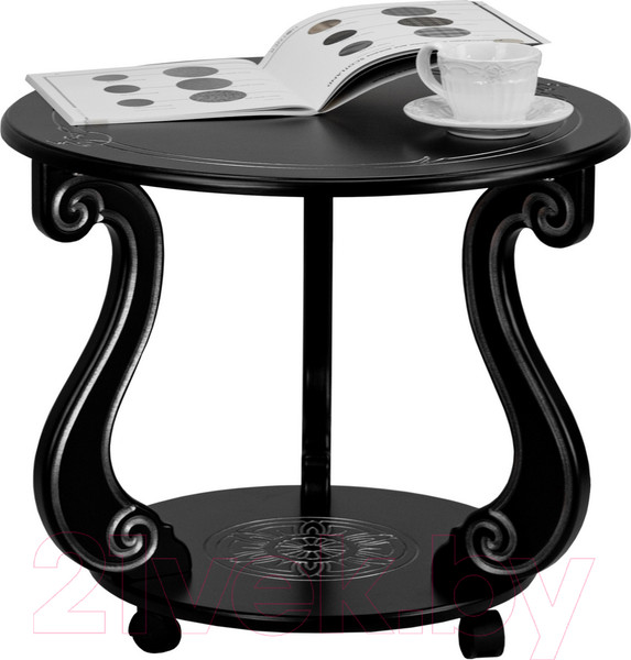 Изображение товара Журнальный столик Мебелик Грация С на колесах (темно-коричневый)