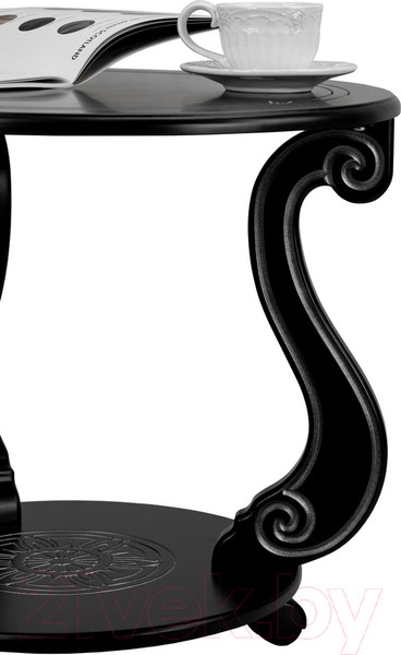 Изображение товара Журнальный столик Мебелик Грация С на колесах (темно-коричневый)