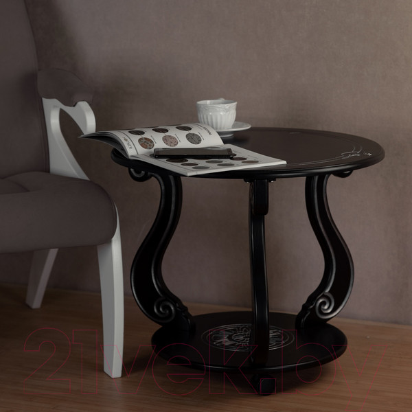 Изображение товара Журнальный столик Мебелик Грация С на колесах (темно-коричневый)