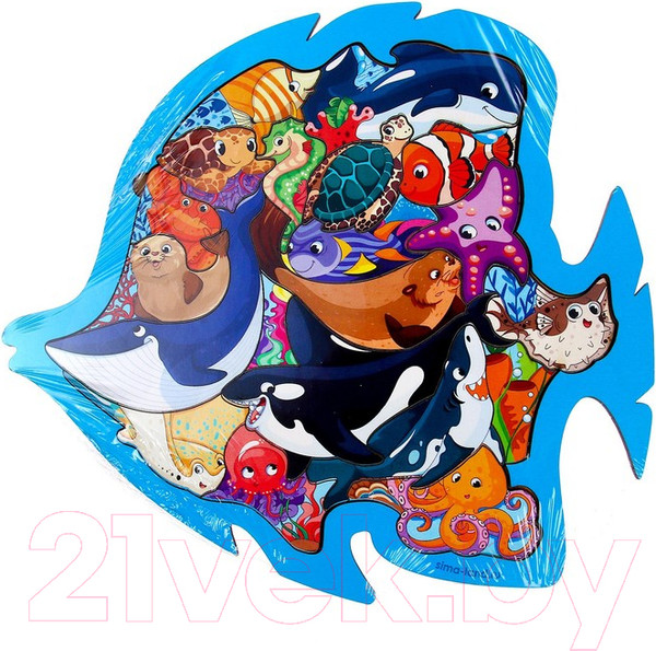 Изображение товара Сортер Лесная мастерская Вкладыш Морские друзья / 9379228