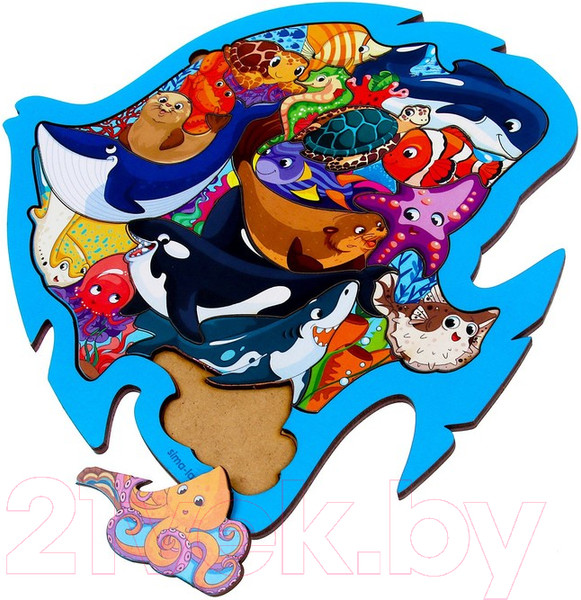 Изображение товара Сортер Лесная мастерская Вкладыш Морские друзья / 9379228