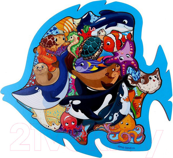 Изображение товара Сортер Лесная мастерская Вкладыш Морские друзья / 9379228