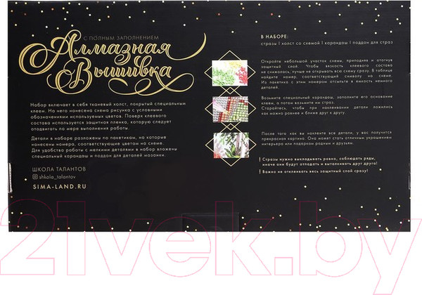 Изображение товара Набор алмазной вышивки Школа талантов Кот в цветах / 5099345