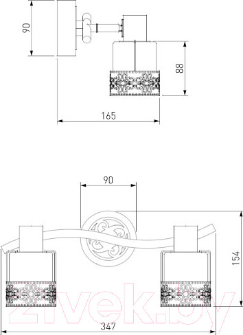 Изображение товара Спот Евросвет Silvia 20025/2 (белый/золото)