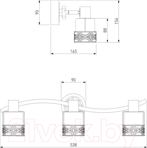 Изображение товара Спот Евросвет Silvia 20025/3 (белый/золото)