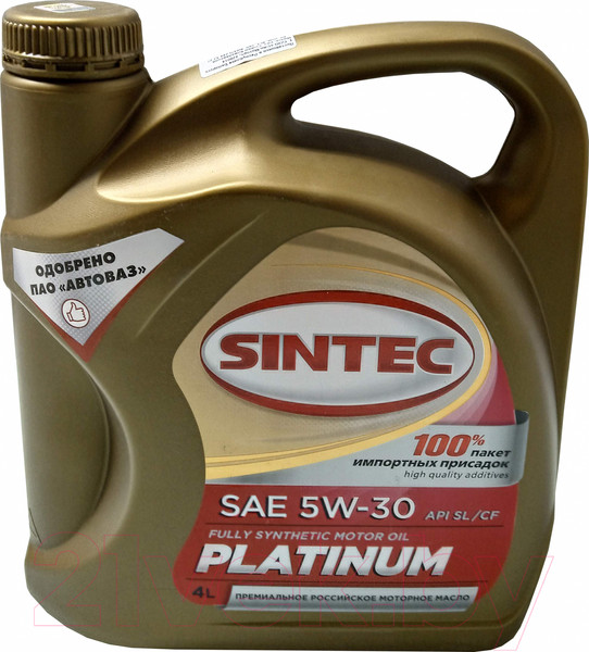Изображение товара Моторное масло Sintec Platinum 5W30 SL/CF / 801939 (4л)