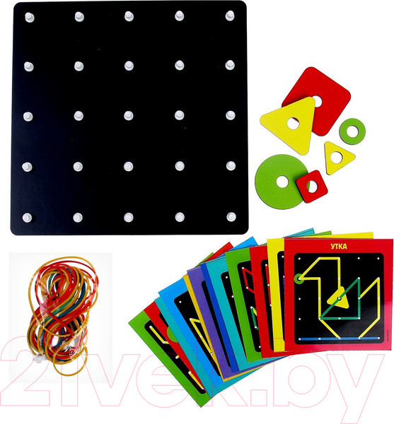 Изображение товара Бизиборд Лесная мастерская Геоборд с геометрическими фигурами / 9279082