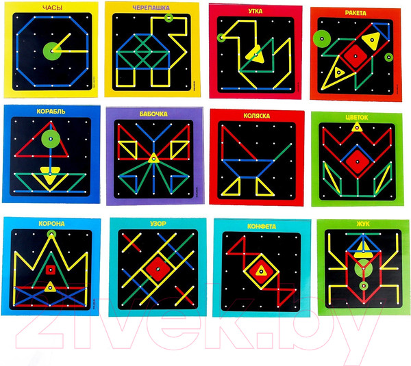 Изображение товара Бизиборд Лесная мастерская Геоборд с геометрическими фигурами / 9279082