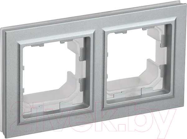 Изображение товара Рамка для выключателей и розеток IEK Brite BR-M22-44-K47 (алюминий)