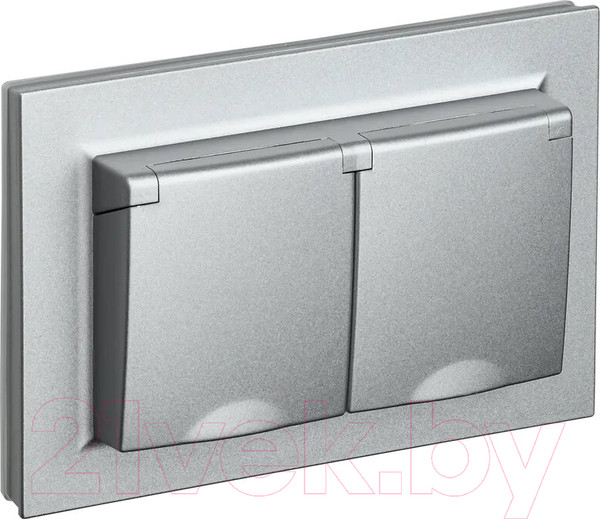 Изображение товара Розетка IEK Brite BR-R26-16-44-K47-F (алюминий)