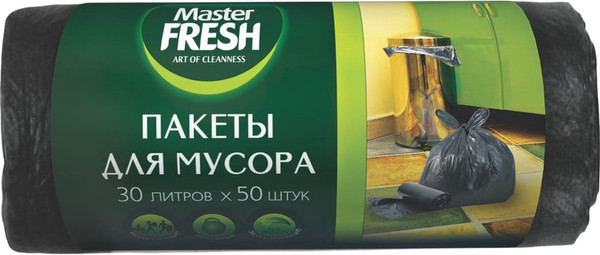 Изображение товара Пакеты для мусора Master Fresh 30л (50шт)