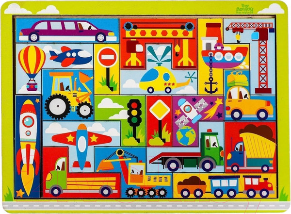 Изображение товара Развивающая игра Лесная мастерская Головоломка. Тетрис Транспорт / 4276029