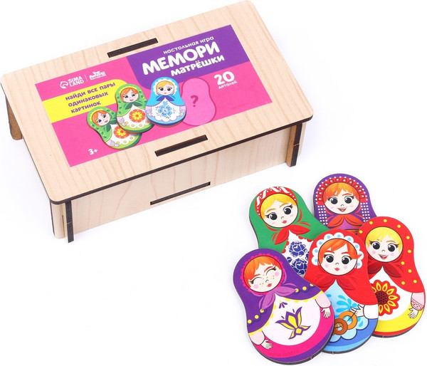 Изображение товара Настольная игра Лесная мастерская Мемори. Матрешки / 9145029