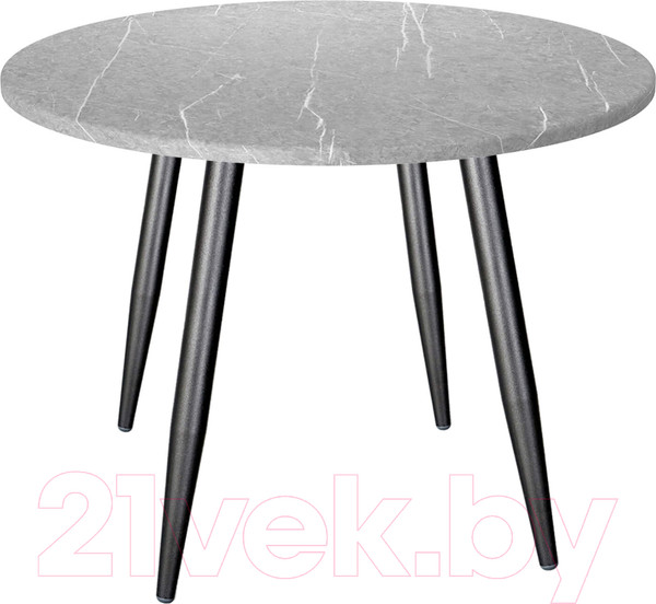 Изображение товара Обеденный стол Sheffilton SHT-TU14/TT 90 МДФ (черный муар/серый мрамор)
