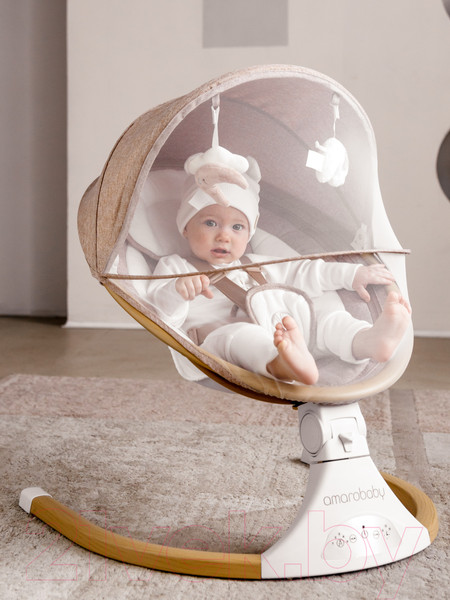 Изображение товара Детский шезлонг Amarobaby Ergo Swing / AB22-22ERGO/09 (черный)