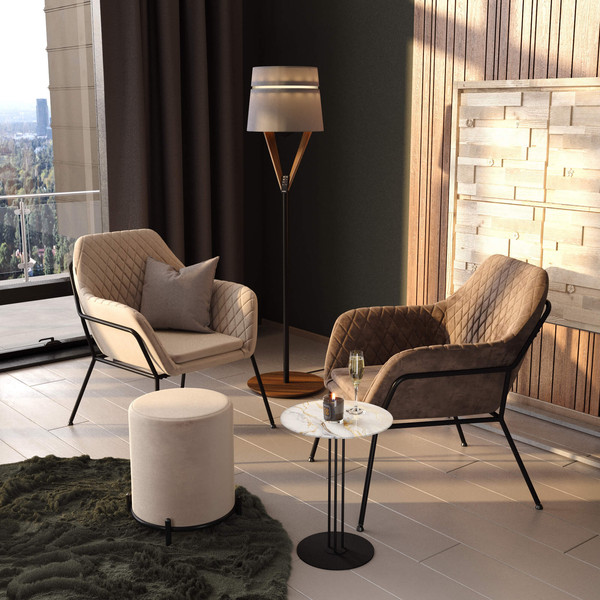 Изображение товара Кресло мягкое Sheffilton SHT-AMS2-1 (лунный мрамор/черный муар)