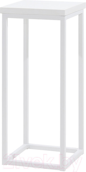 Изображение товара Стойка для цветов Millwood 21x21x50 (белый/металл белый)