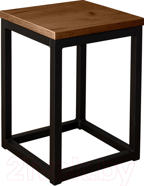 Изображение товара Стойка для цветов Millwood 25x25x35 (дуб табачный Craft/металл черный)