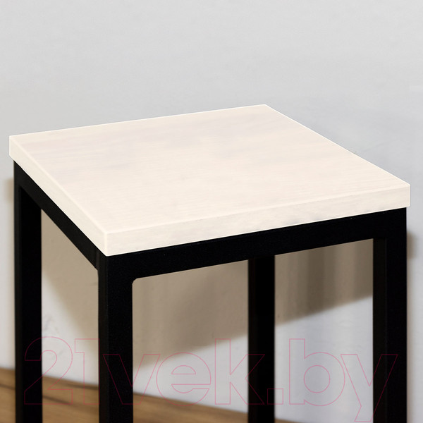 Изображение товара Стойка для цветов Millwood 25x25x35 (белый/металл черный)