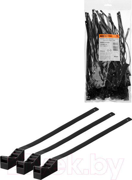 Изображение товара Стяжка для кабеля TDM 7.6x285 / SQ0516-0306 (50шт, черный)