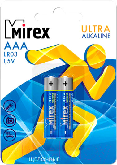 Изображение товара Комплект батареек Mirex AAA LR03 / 23702-LR03-E2 (2шт)