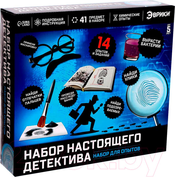 Изображение товара Набор для опытов Эврики Набор настоящего детектива / 4483850